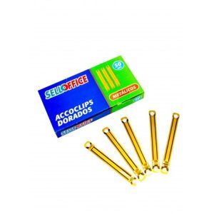 Accoclips Metálico Dorado 50 Unidades