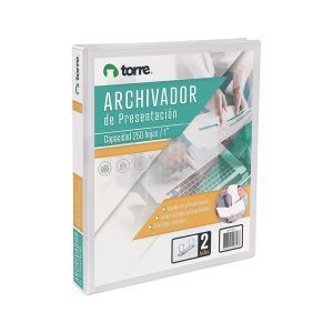 Archivador Presentación Oficio 2 a 1″ Blanco Torre