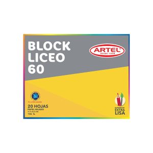 Block liceo 60, 20 hojas 21x26,5 Artel