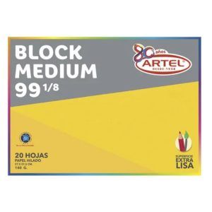 Block Medium 99 1/8 20 hojas 27x37,5cm Artel