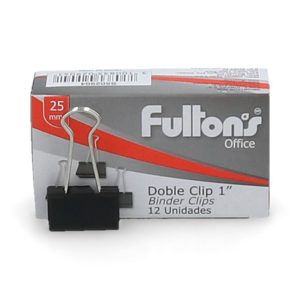 Clips Doble 25 Mm Negro 1 Pulgada