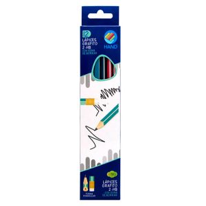 Lápices Grafito Triangular 2HB Con Goma De Borrar
