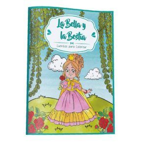 Libro para colorear La bella y la bestia
