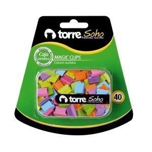 Blister Caja Metálica Magic Clips Colores 40 Unid.
