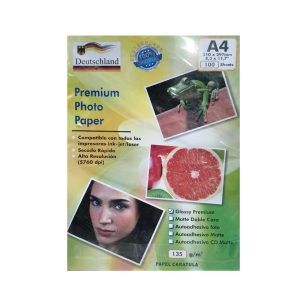 Papel Fotográfico Autoadhesivo 135g A4 Glossy 100 Unidades
