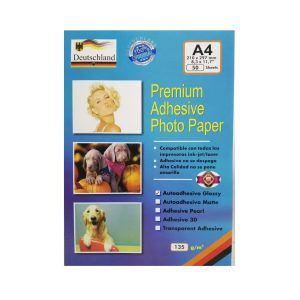 Papel Fotográfico Autoadhesivo 135g A4 Glossy 50 Unidades