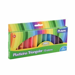 Plasticina Triangular 180grs 12 Colores Fultons