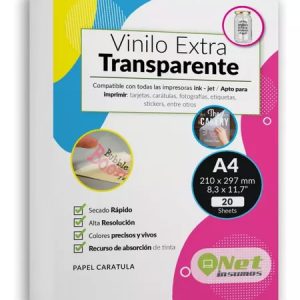 Vinilo AdhesivoTransparente 90g A4