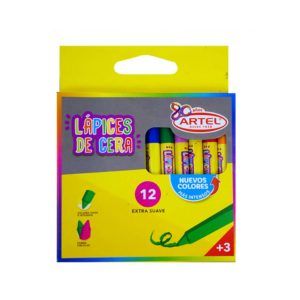 Lápices de Cera 12 Colores Artel