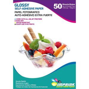 Papel Fotográfico Auto Adhesivo 135g Carta  Extra Fuerte