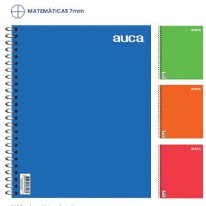 Cuaderno Universitario Matemática 7mm Auca 100 Hojas