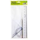 Set Geometría Hand 30cm 4 Piezas Transparente