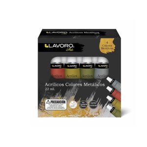 Pintura Acrílica Colores Metálicos Lavoro
