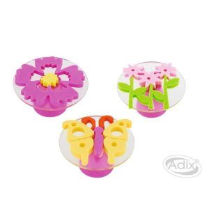 Set de Timbres flores y mariposa