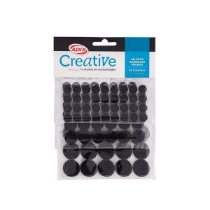 Velcro Adhesivo 3 Tamaños Negro 69u  CREATIVE