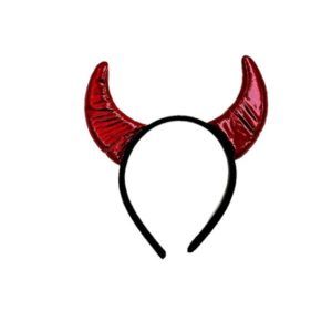 Cintillo Diablo Brillo Rojo Halloween