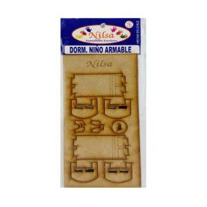 Maqueta Mueble Laser Dormitorio Niño Armable
