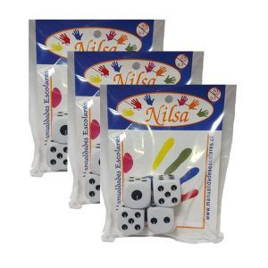 Set de 3 Dados Blancos x 4 grande (18x18 m)