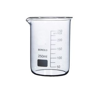Química Vaso Graduado 250 cc Vidrio Grueso