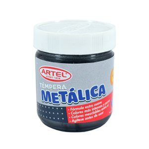 Tempera Metalica Negro 100ml