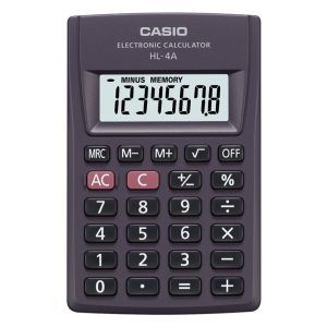 CALCULADORA BOLSILLO 8 DIGITOS BASICA HL4A CASIO