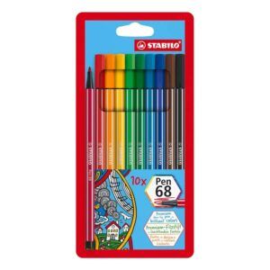 ROTULADOR PREMIUM STABILO PEN 68 CARTERA 10 Colores Surtidos
